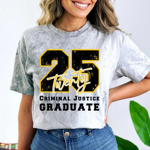 Criminal Justice Graduate Graduated Class Of 2025 Graduation Comfort Color Blast T-Shirt - Best Gift Smart