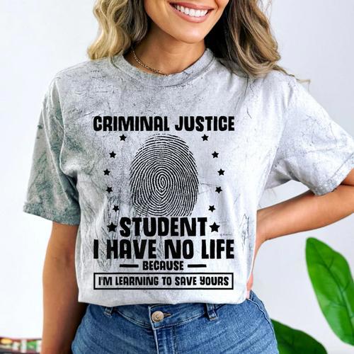 Criminal Justice School Degree Graduation Day Student Comfort Color Blast T-Shirt - Best Gift Smart