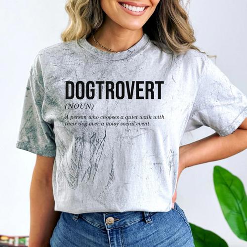 Dogtrovert Definition Dog Lover Introvert Women Men Comfort Color Blast T-Shirt - Raresse