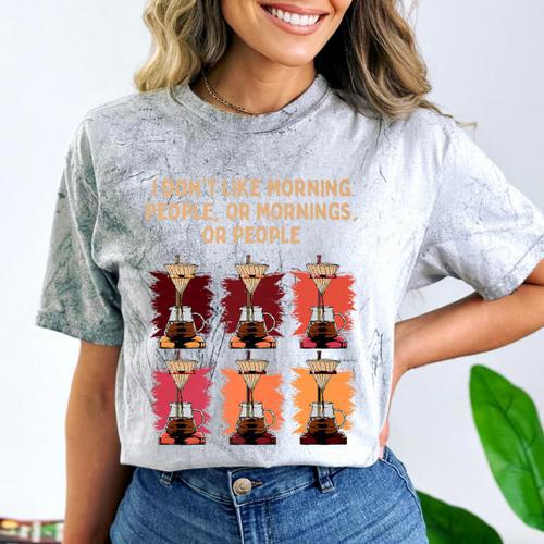I Dont Like Morning People Introvert Coffee Lover Antisocial Premium Comfort Color Blast T-Shirt - Raresse