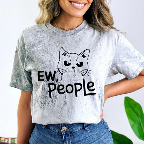Ew People Introverts Stay Home Socially Awkward Comfort Color Blast T-Shirt - Raresse