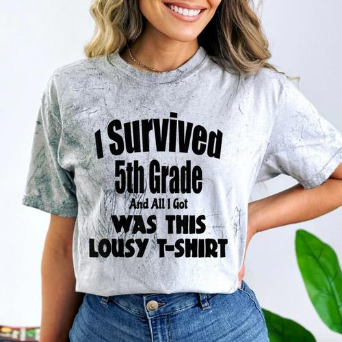 Fifth 5th Grade Graduation Shirt Child Graduate Education Comfort Color Blast T-Shirt - Best Gift Smart