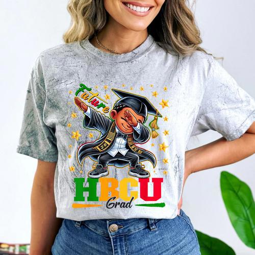 Future HBCU Grad Dabbing Kid Graduation For Boys Kids Comfort Color Blast T-Shirt - Best Gift Smart