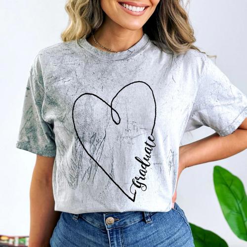 Graduate Heart Shirt Graduation Comfort Color Blast T-Shirt - Best Gift Smart