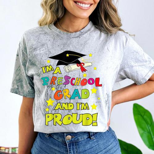 Graduation Class 2018 Cap Gown Shirt Preschool Grad Proud Comfort Color Blast T-Shirt - Best Gift Smart