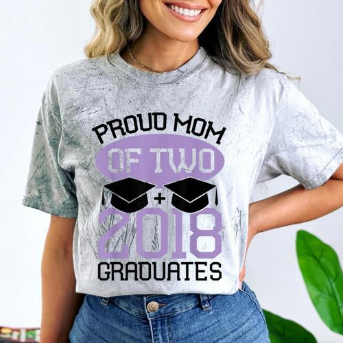 Graduation Shirt For Mom Of Twins Proud Mom Twins Tee Comfort Color Blast T-Shirt - Best Gift Smart