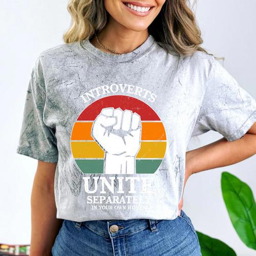 Introvert Antisocial Men Women Kids Boys Girls Comfort Color Blast T-Shirt - Raresse