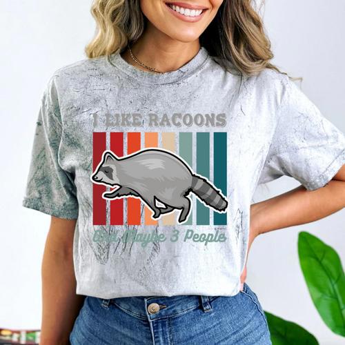 Introvert Raccoon Animal Lover Trash Panda Antisocial Retro Comfort Color Blast T-Shirt - Raresse