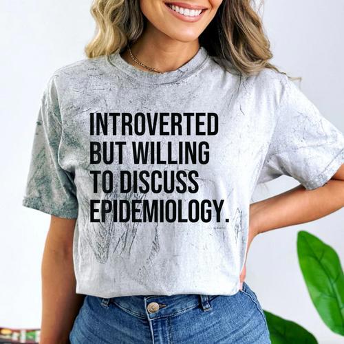 Introverted Epidemiologist Epidemiology Introvert Comfort Color Blast T-Shirt - Raresse