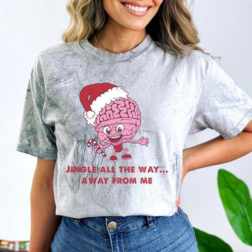 Jingle All The Way Away From Me This Christmas For Introvert Comfort Color Blast T-Shirt - Raresse