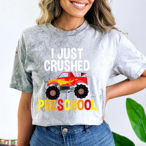 I Just Crushed Preschool Monster Graduation Pre-K Shirt Comfort Color Blast T-Shirt - Best Gift Smart