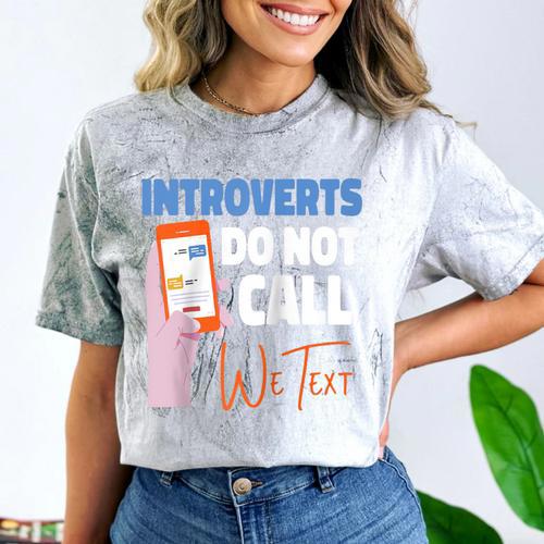 We Just Text Introvert For Quiet People Raglan Baseball Tee Comfort Color Blast T-Shirt - Raresse