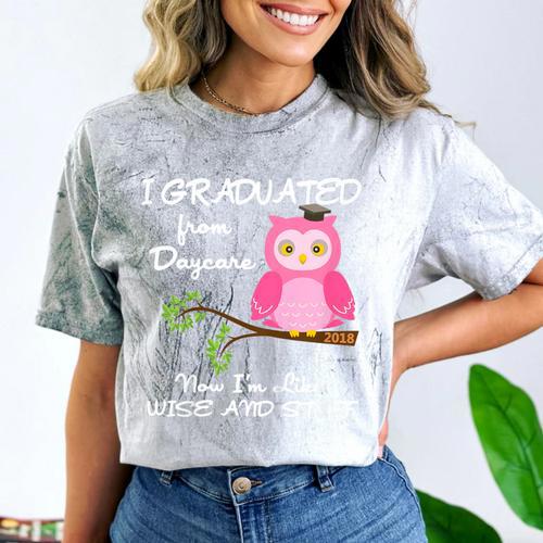 Kids I Graduated From Daycare Graduation T-Shirt For Girls Comfort Color Blast T-Shirt - Best Gift Smart
