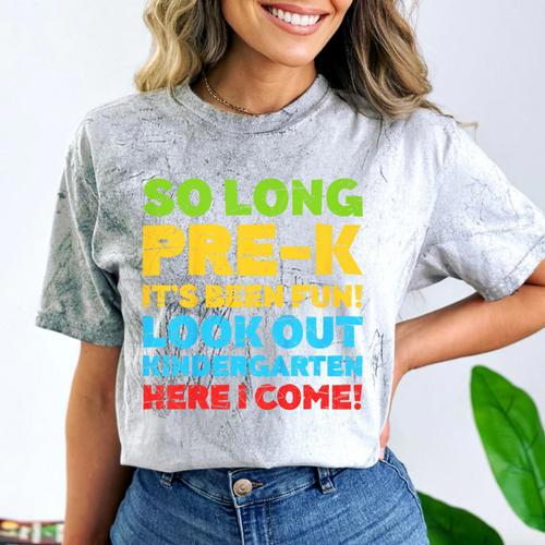 Kids So Long PRE-K It's Been Fun Shirt Boy Girl Graduation Comfort Color Blast T-Shirt - Best Gift Smart