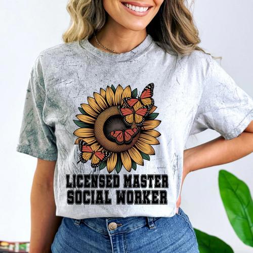 Licensed Masters Social Work Worker LMSW Graduation 2026 Comfort Color Blast T-Shirt - Best Gift Smart