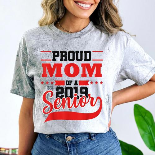Mom Class Of 2019 Senior Graduation T-Shirt High School Comfort Color Blast T-Shirt - Best Gift Smart