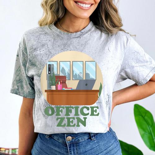 Office Zen Introvert Office Staff Secretary Employee Admin Comfort Color Blast T-Shirt - Raresse