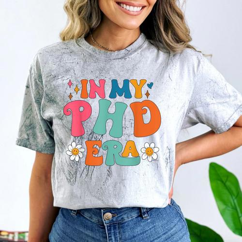 In My Phd Era Groovy Phd Graduation Future Doctor Comfort Color Blast T-Shirt - Best Gift Smart