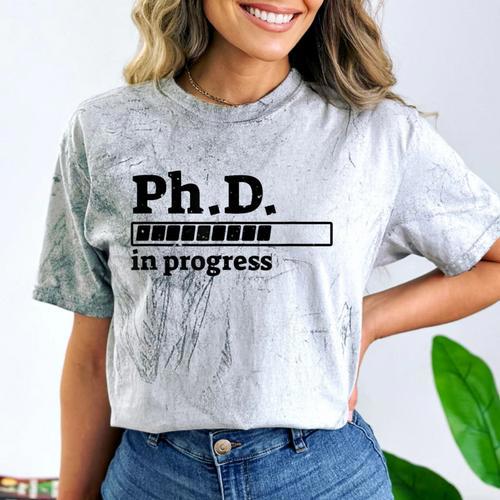 PhD In Progress Graduation Progress Bar Shirt Comfort Color Blast T-Shirt - Best Gift Smart
