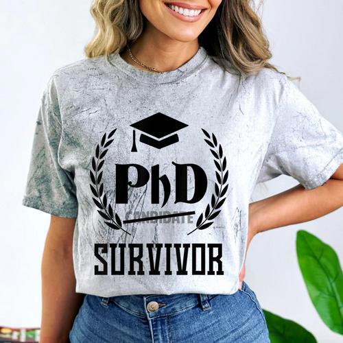 PHD Survivor T-Shirt Graduation Student Teacher For Men Women Kids Comfort Color Blast T-Shirt - Best Gift Smart