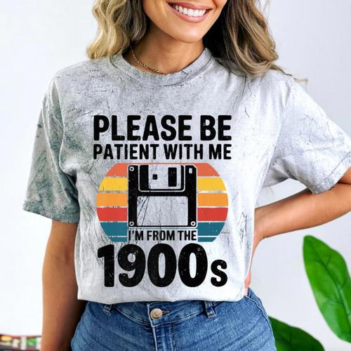 Please Be Patient With Me I'm From The 1900s Floppy Disk Premium Comfort Color Blast T-Shirt - Figerry