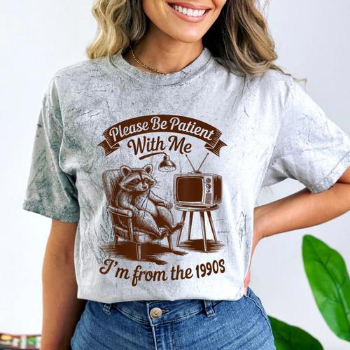 Please Be Patient With Me I'm From The 1900s Raccoon Vintage Comfort Color Blast T-Shirt - Figerry