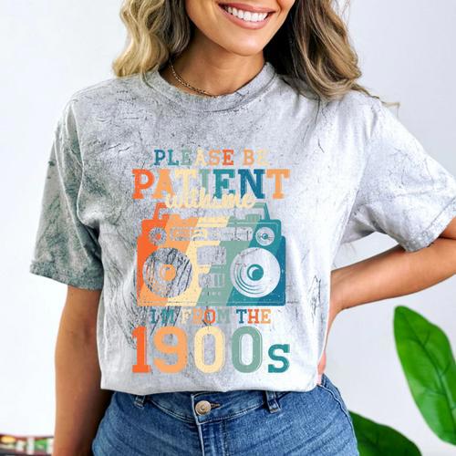 Please Be Patient With Me I'm From The 1900s Retro 90s Dad Premium Comfort Color Blast T-Shirt - Figerry