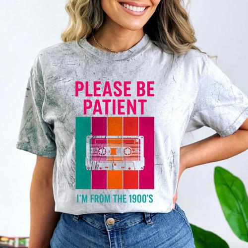 Please Be Patient I'm From The 1900s Retro Cassette Tape Premium Tri-Blend Comfort Color Blast T-Shirt - Figerry