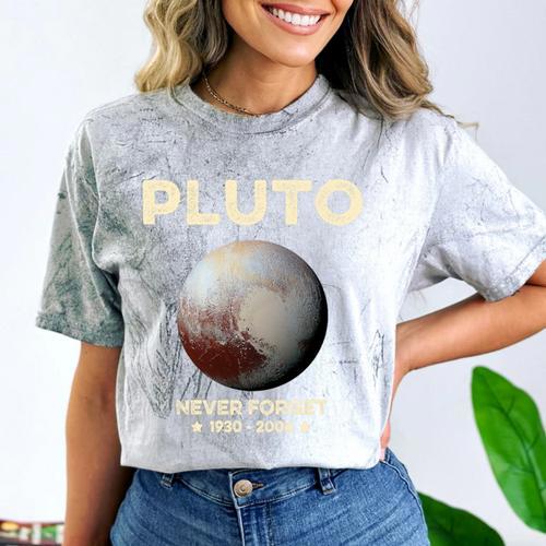 Pluto Never Forget 1930-2006 Planet Space Science Nostalgia Premium Tri-Blend Comfort Color Blast T-Shirt - Figerry