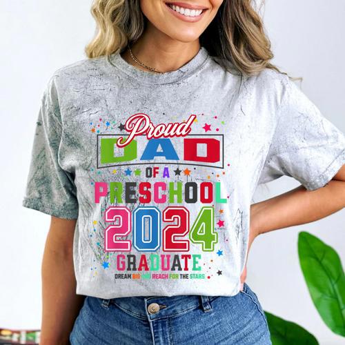 Pre School Graduation Idea For Dad & Preschool Graduation Comfort Color Blast T-Shirt - Best Gift Smart