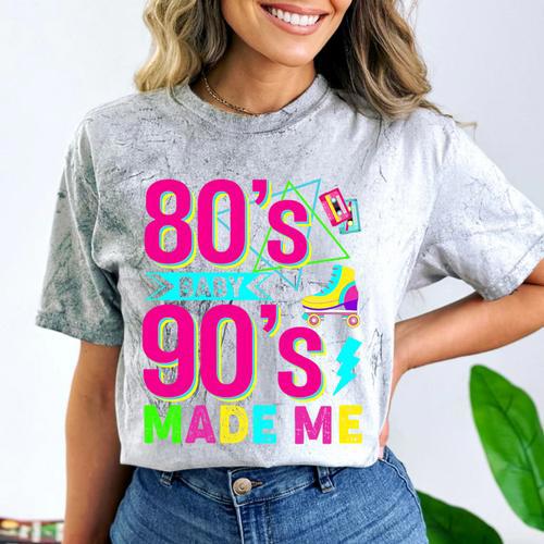 Retro 1980s 80's Baby 1990s 90's Made Me Nostalgia Vibes Premium Tri-Blend Comfort Color Blast T-Shirt - Figerry