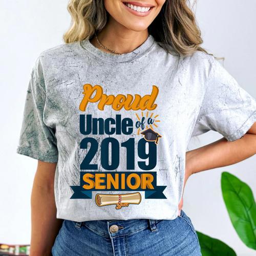 Senior Class Of 2019 Tshirt Graduation School Students Uncle Comfort Color Blast T-Shirt - Best Gift Smart
