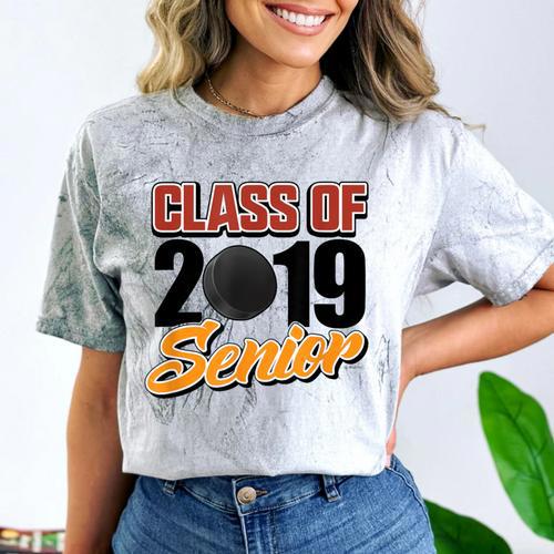 Senior Class Of 2019 Tshirt Graduation Students Hockey Comfort Color Blast T-Shirt - Best Gift Smart