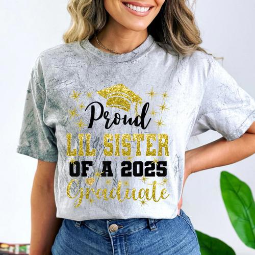 Super Proud Little Sister Of 2025 Graduate Graduation Family Comfort Color Blast T-Shirt - Best Gift Smart