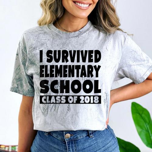 I Survived Elementary School Class Of 2018 Graduation Shirt Comfort Color Blast T-Shirt - Best Gift Smart