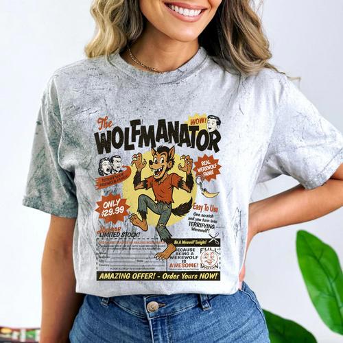 Werewolf Wolfmanator Nostalgia Vintage Halloween Comfort Color Blast T-Shirt - Figerry