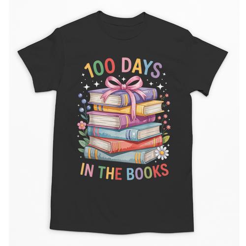 100 Days In The Books Cute Book 100 Days Of School Teachers Unisex T-Shirt - Bookorys AU