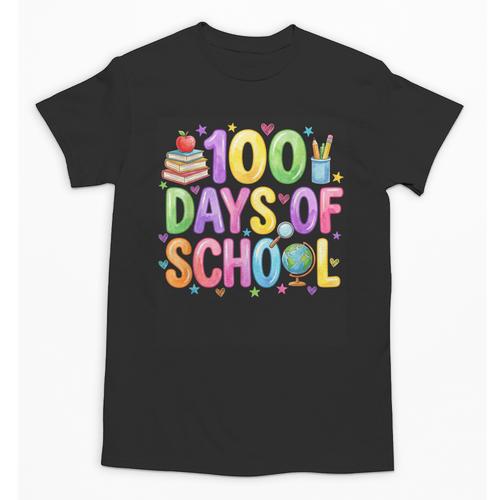 100 Days Of School Book Pencil Teachers Girls Kids 100th Day Unisex T-Shirt - Bookorys AU