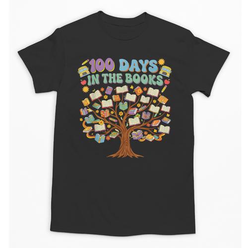 100 Days Of School 100 Days In The Books English Teacher Unisex T-Shirt - Bookorys