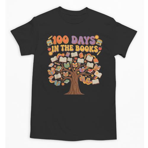 100 Days Of School 100 Days In The Books Librarian Read Unisex T-Shirt - Bookorys