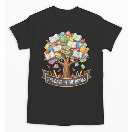 100 Days Of School In The Books Librarian Reading Teacher Unisex T-Shirt - Bookorys CA