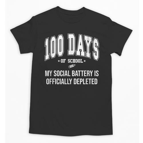 100 Days Of School Sarcastic Teacher Introvert Kid 100th Day Unisex T-Shirt - Raresse