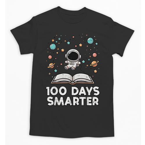 100 Days Smarter Astronaut Book 100th Day Girls Kids Women Unisex T-Shirt - Bookorys UK