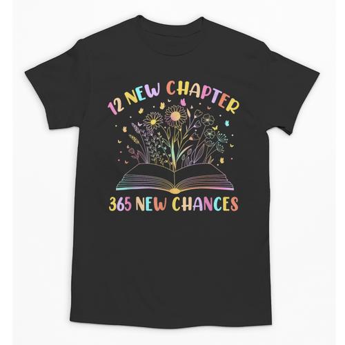 12 New Chapters 365 New Chances New Year Reading Book Tee Unisex T-Shirt - Bookorys DE