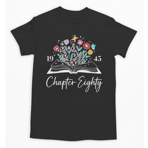1945 Chapter Eighty 80th Birthday Books Themed 80 Year Old Unisex T-Shirt - Bookorys