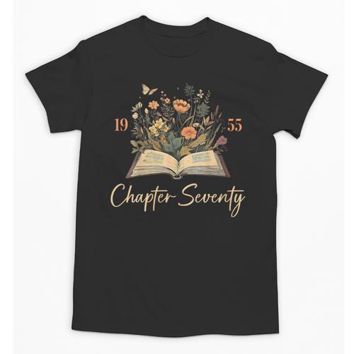1955 Chapter Seventy 70th Birthday Wildflower Book 70 Yr Old Unisex T-Shirt - Bookorys DE
