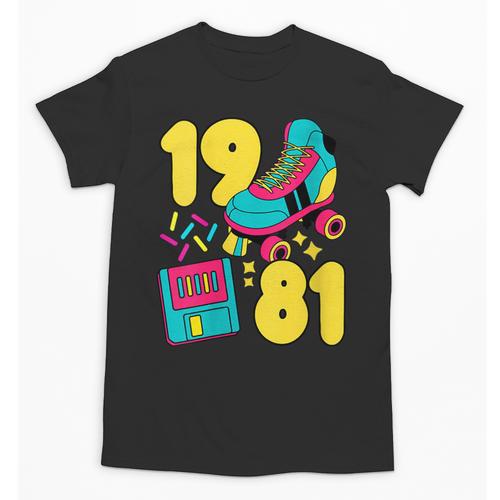 1981 Retro Raised In The 80s Old School Nostalgia Vibes Unisex T-Shirt - Figerry