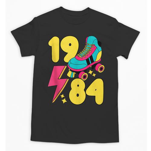 1984 Retro Raised In The 80s Old School Nostalgia Vibes Unisex T-Shirt - Figerry