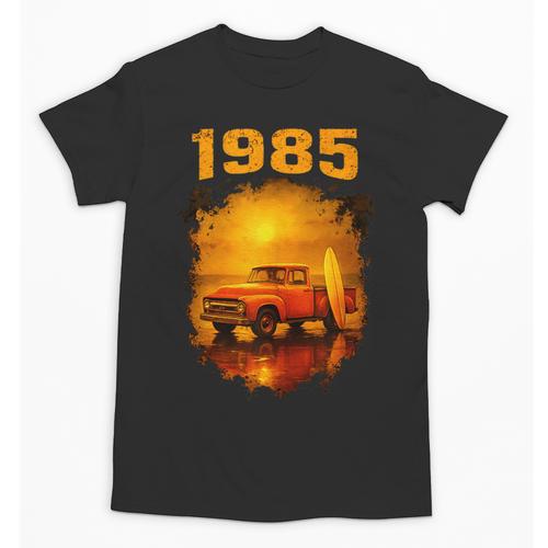 1985 Vintage Sunset Surf Truck Retro Beach Nostalgia Unisex T-Shirt - Figerry