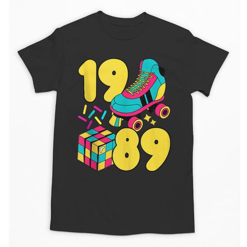 1989 Retro Raised In The 80s Old School Nostalgia Vibes Unisex T-Shirt - Figerry